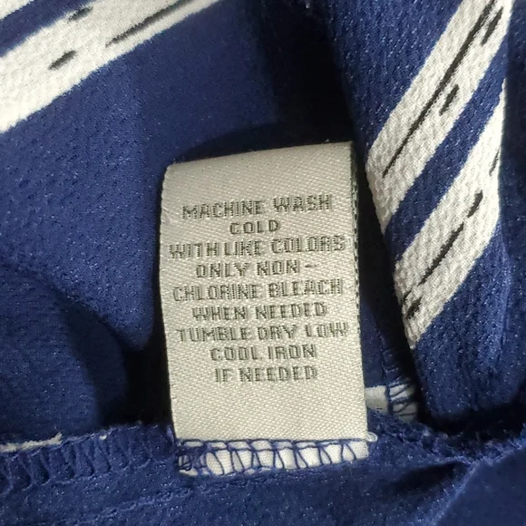 Charlotte Russe Womens Strapless Blue/White Stripe Romper-Ruffle-Pockets-EC-Sz M - Picture 11 of 11